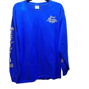 Biker T Shirt Long Sleeves Men's Size Large